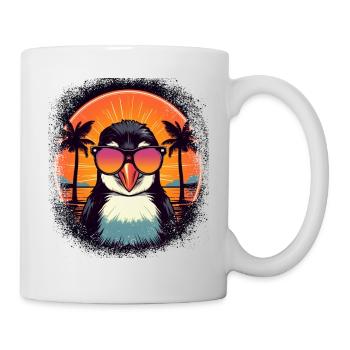 funny dabbing christmas birthday king penguin - Tasse - Weiß - Rechts