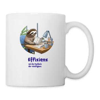 Faultier im Büro - lustiger Spruch für Kollegen - Tasse - Weiß - Rechts