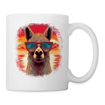 Lama chemise anniversaire cadeau idée enfants animaux - Mug blanc - blanc - Droite