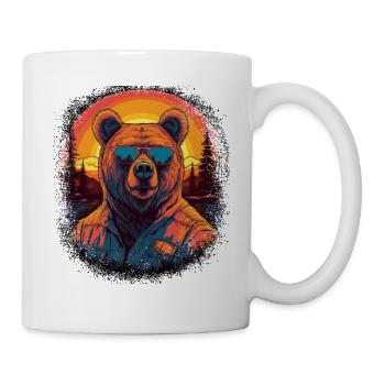 animal panda ours humour cadeau cadeau idée blague - Mug blanc - blanc - Droite