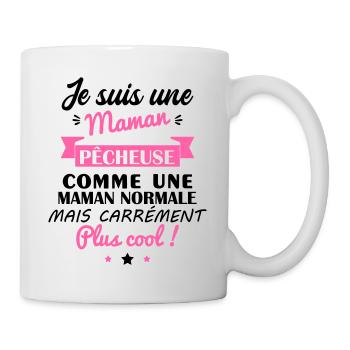 maman pêcheuse, cadeau fête des mères - Mug blanc - blanc - Droite