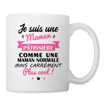 maman pâtissière, cadeau fête des mères - Mug blanc - blanc - Droite