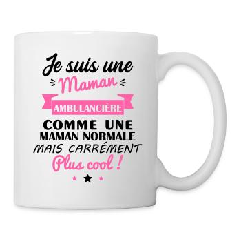 maman ambulancière, cadeau fête des mères - Mug blanc - blanc - Droite
