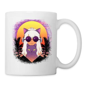 Citation T-shirts de chat d’affaires Bday Citation amusante - Mug blanc - blanc - Droite