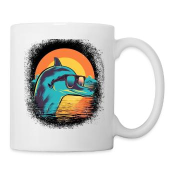 T-shirts de pêche à l’achigan cool - Mug blanc - blanc - Droite