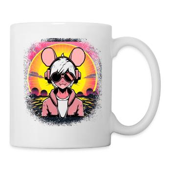 Dictons OK souris fine rat croos - Mug blanc - blanc - Droite
