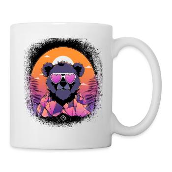 coati animal humor happy funny present panda bear - Tasse - Weiß - Rechts