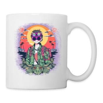 present idea bday birthday geek happy gift present - Mug - white - Right