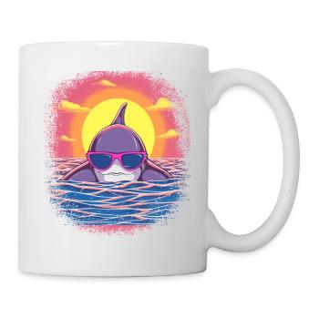 enfant anniversaire cadeau idée mignon dauphin broward - Mug blanc - blanc - Droite