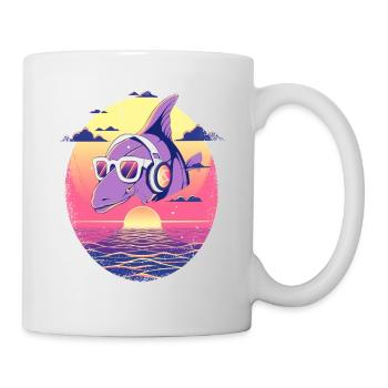 bass fishing tshirts gift idea boating - Tasse - Weiß - Rechts