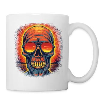 Cage Fuck You Board Cute Baby Skeleton Tshirts - Mug - white - Right