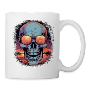 gift idea bones love board skeleton costume - Tasse - Weiß - Rechts