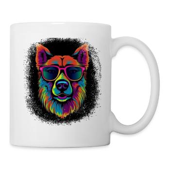 birthday gift idea dog paw dog love beagle dad pet - Mug - white - Right