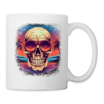 Scary Board Dirty Skull Anatomy Bones Happy - Mug - white - Right