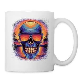 spooky skeletal fuck you joke dabbing anatomy - Mug - white - Right