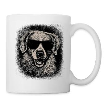 golden retriever cool owner mammal - Tasse - Weiß - Rechts