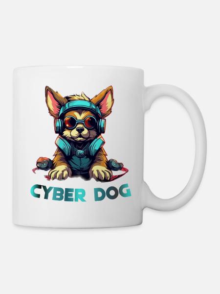 Cyber Dog Design - Tasse - Weiß