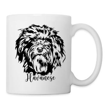 Havanese Dog Portrait Dog Wilsigns - Mug - white - Right