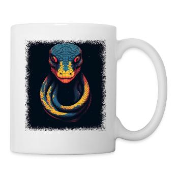 Joke Funny Snake Gifts Background - Mug - white - Right