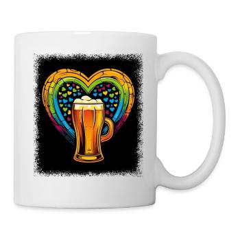 Années 1960 Présent Idée Amour heureux Paix pour Paris - Mug blanc - blanc - Droite