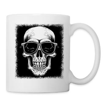 awesome dead geek back print - Tasse - Weiß - Rechts