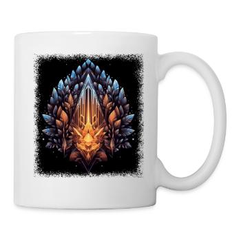 gift idea present peace sign hippie bird cool - Tasse - Weiß - Rechts