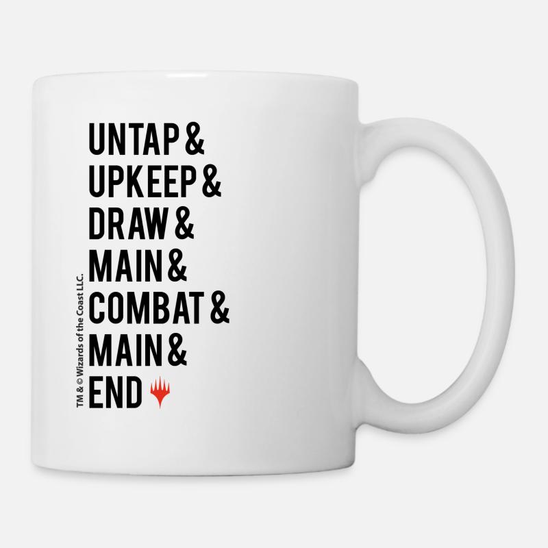 Magic: The Gathering Mouvement Phases Noir - Mug blanc - blanc