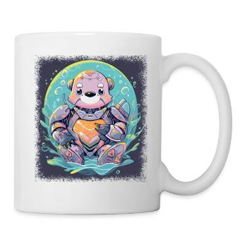 Funny Quote Baby Otter Alcohol Statement - Mug - white - Right