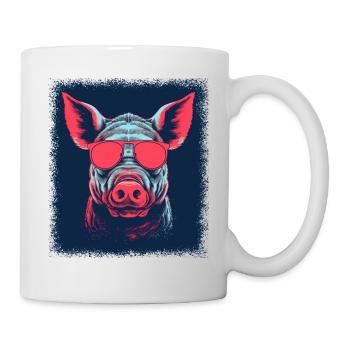 bday birthday present idea pig agriculture present - Tasse - Weiß - Rechts