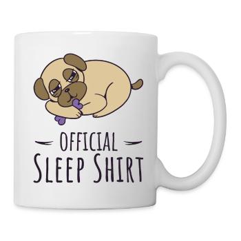 Pug Chemise de sommeil officielle pour les fans de Pugs Dog - Mug blanc - blanc - Droite