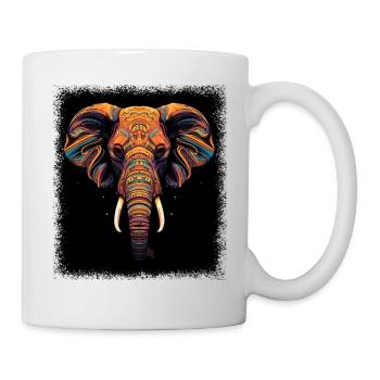 baby elephant geek lotus flower cute water - Tasse - Weiß - Rechts