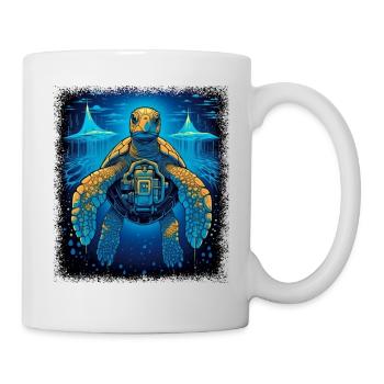 Tortoises Animal Wave Bday Turtle Doves Duck - Mug - white - Right