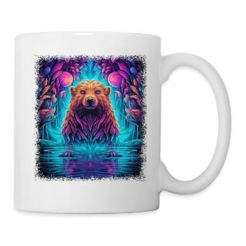 pride peace sign heart birthday present jokes - Tasse - Weiß - Rechts