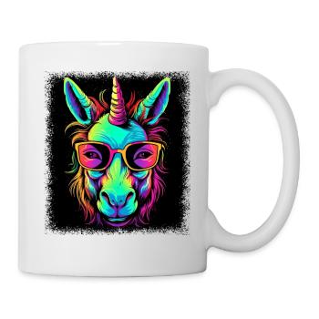 Horned Dabbing Unicorn Gift Idea Geek B Day Gift - Mug blanc - blanc - Droite