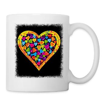 Drôles de dictons Hippie Hippie Festival - Mug blanc - blanc - Droite