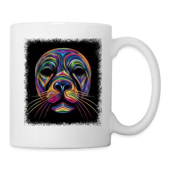 digital art animals kawaii funny sayings sea lion - Tasse - Weiß - Rechts