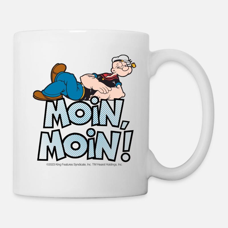 Popeye Moin, Moin! - Tasse - Weiß