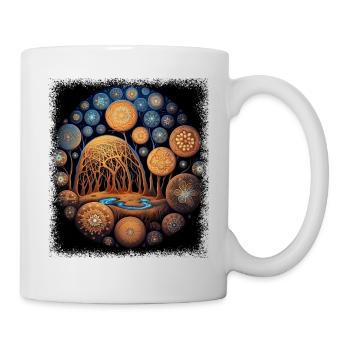 peace symbol fun pride green birthday joke - Tasse - Weiß - Rechts