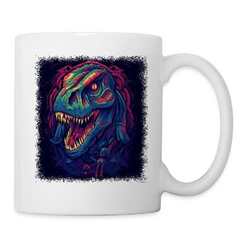 Dino Present Idea Trex Bicycle Ride T Rex Boys - Mug blanc - blanc - Droite