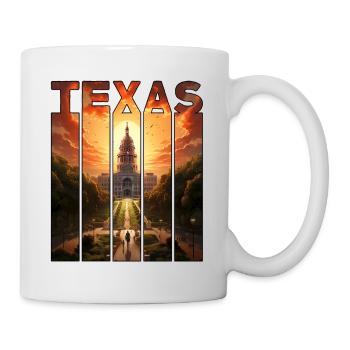 Texas Motif Horse Rides Into The Sunset - Mug - white - Right