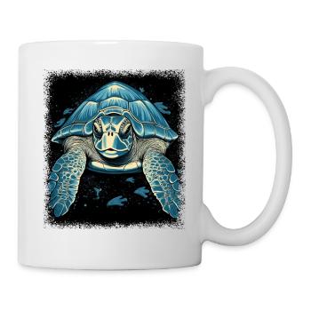 turtle gift earth creature animal defense - Tasse - Weiß - Rechts