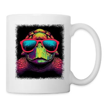 blue sea turtle sayings earth planet climate love - Tasse - Weiß - Rechts