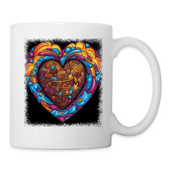 gift idea chocolate cake joke fun funny sayings - Mug - white - Right