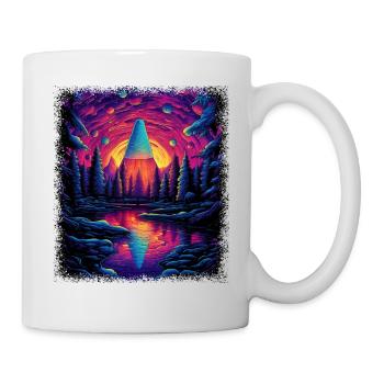coeur présent paix signe blague contre-culture heureux - Mug blanc - blanc - Droite