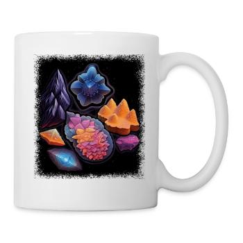 birthday present fun flower power heart peace - Mug - white - Right