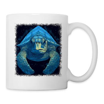 gift statement present idea happy creature - Tasse - Weiß - Rechts