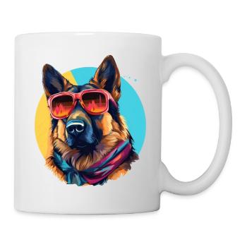 Urban Guardian: Sheepdog street vibes - Mug - white - Right