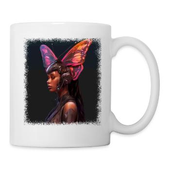 birthday present fauna insect butterfly quote bday - Tasse - Weiß - Rechts