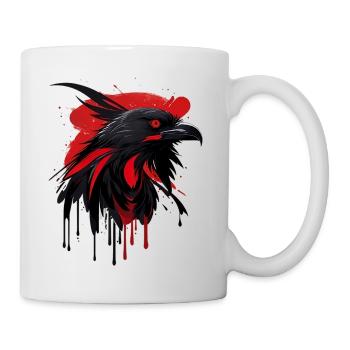Fantasy bird red-black - Mug - white - Right