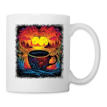 Happy Peace Symbol Gift Idea Pride Hippie Joke - Mug blanc - blanc - Droite